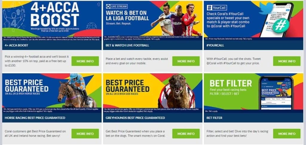 Coral Sports Betting Ongoing Promotion Section