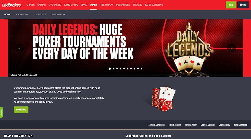Ladbrokes poker homepage