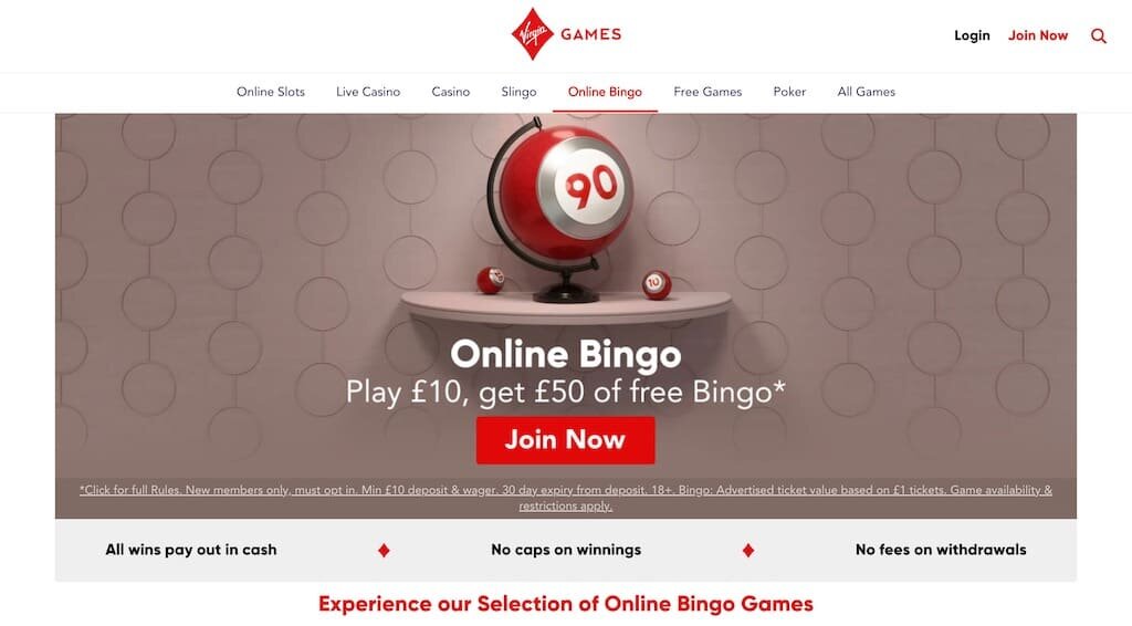 Virgin Games Casino Bingo